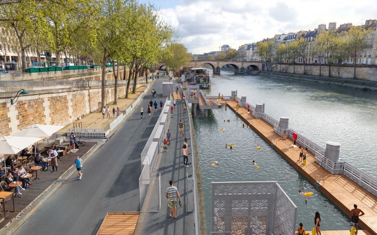Baignade estivale dans la Seine : bras Marie