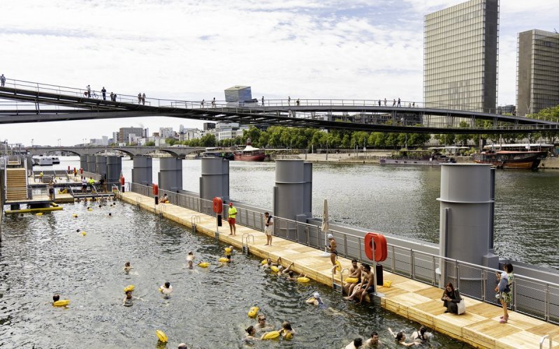 Baignade estivale dans la Seine : quai de Bercy