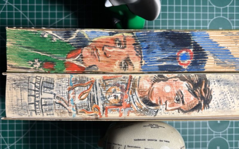 STAGE PEINTURE SUR TRANCHES DE LIVRES
