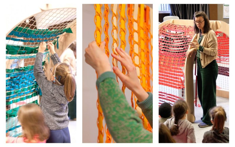 Atelier "De fil en ville" autour du tissage