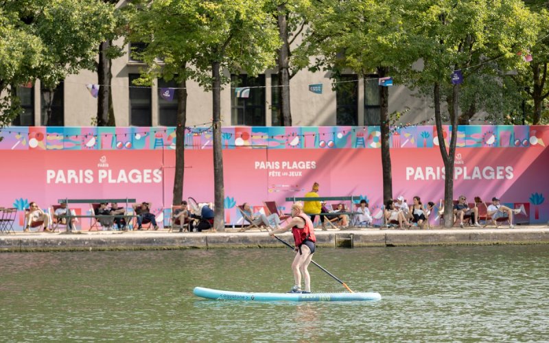 Kayak, canoë et stand-up paddle sur le bassin de la Villette