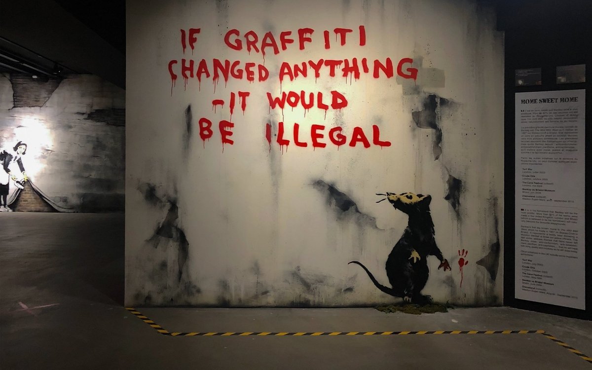 L'exposition permanente du musée Banksy sur le plus mystérieux des graffeurs