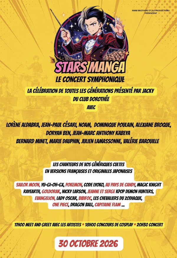 Stars Manga, le concert live symphonique